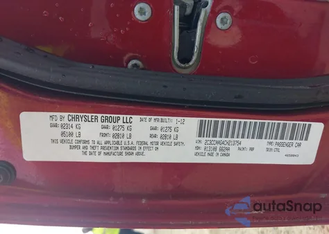 2012 Chrysler 300 from USA, damaged, VIN 2C3CCAAG4CH213754